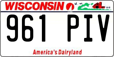 WI license plate 961PIV