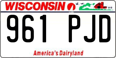WI license plate 961PJD
