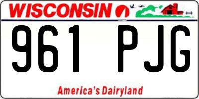 WI license plate 961PJG