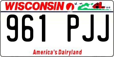 WI license plate 961PJJ
