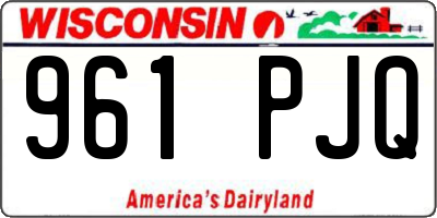 WI license plate 961PJQ