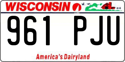 WI license plate 961PJU