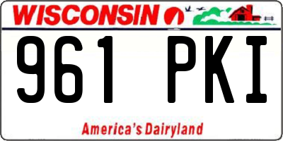 WI license plate 961PKI