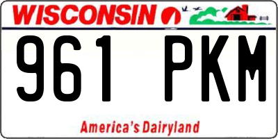 WI license plate 961PKM