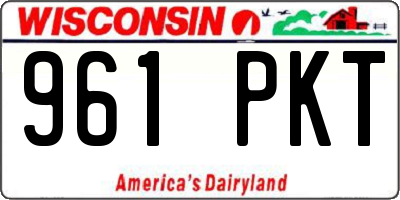 WI license plate 961PKT
