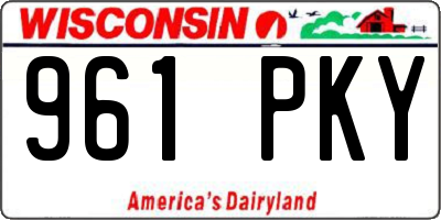 WI license plate 961PKY