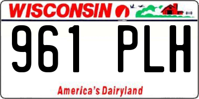 WI license plate 961PLH