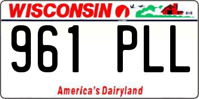 WI license plate 961PLL