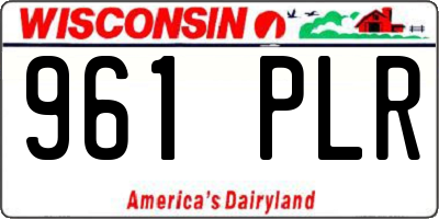 WI license plate 961PLR