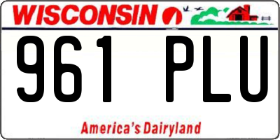 WI license plate 961PLU