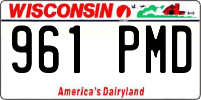 WI license plate 961PMD