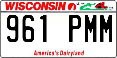 WI license plate 961PMM