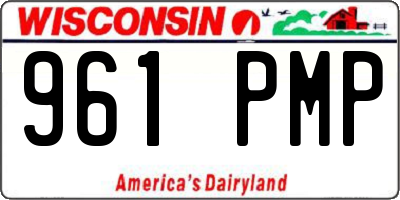 WI license plate 961PMP