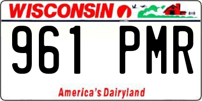 WI license plate 961PMR