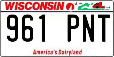 WI license plate 961PNT
