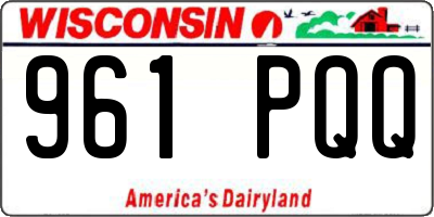 WI license plate 961PQQ