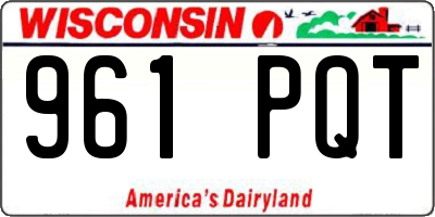 WI license plate 961PQT