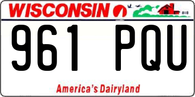 WI license plate 961PQU