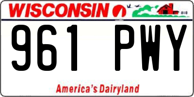 WI license plate 961PWY
