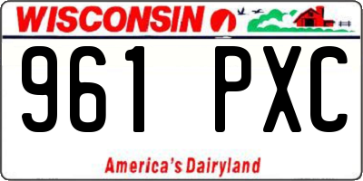 WI license plate 961PXC