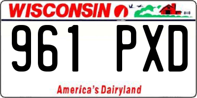 WI license plate 961PXD