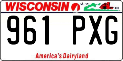 WI license plate 961PXG
