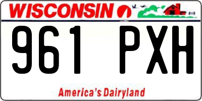 WI license plate 961PXH