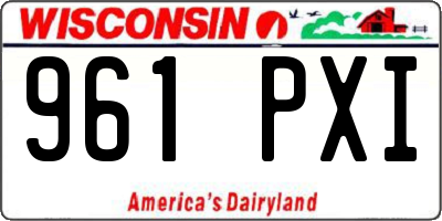 WI license plate 961PXI