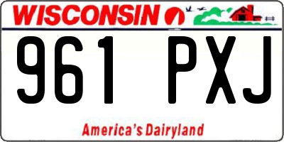 WI license plate 961PXJ