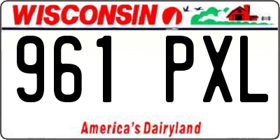 WI license plate 961PXL