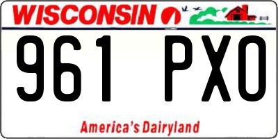 WI license plate 961PXO