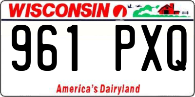 WI license plate 961PXQ