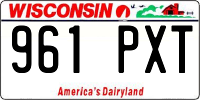 WI license plate 961PXT