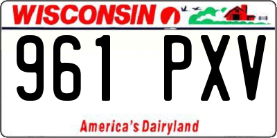 WI license plate 961PXV