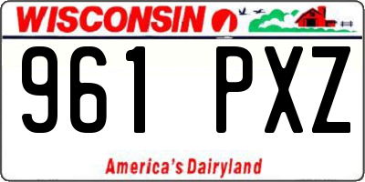 WI license plate 961PXZ