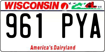 WI license plate 961PYA
