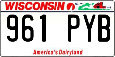 WI license plate 961PYB