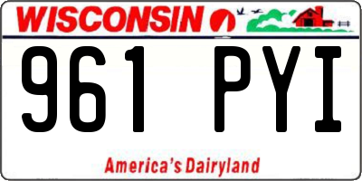 WI license plate 961PYI
