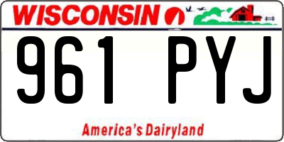 WI license plate 961PYJ