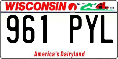 WI license plate 961PYL