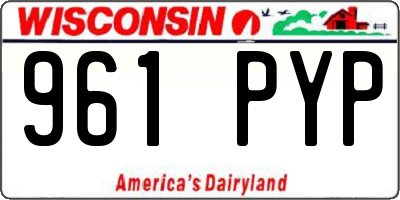 WI license plate 961PYP