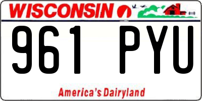 WI license plate 961PYU