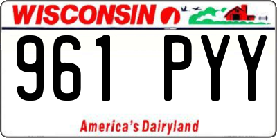 WI license plate 961PYY