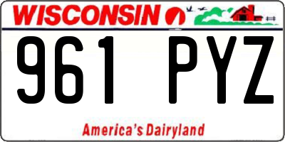 WI license plate 961PYZ