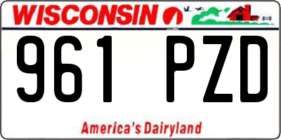 WI license plate 961PZD