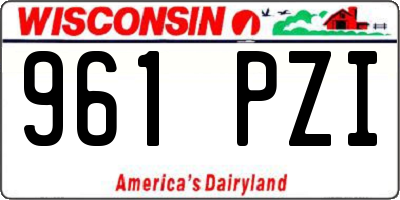 WI license plate 961PZI