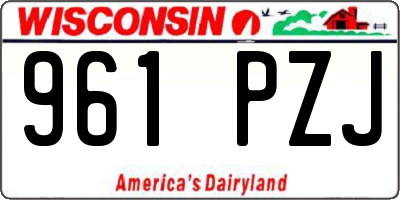 WI license plate 961PZJ