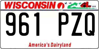 WI license plate 961PZQ