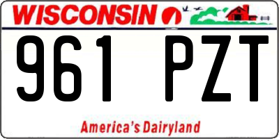 WI license plate 961PZT