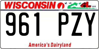 WI license plate 961PZY